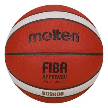 Imagem de Bola De Basquete Molten Fiba Approved T7, Laranja, Branco, Único