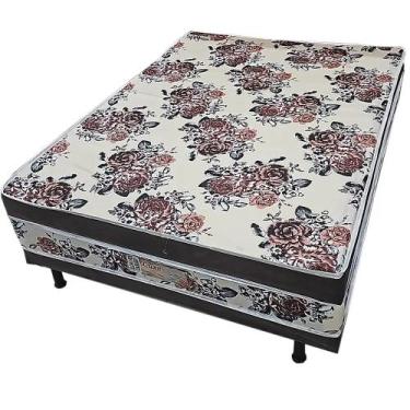 Imagem de Cama Box Resende Casal Ortopédica 138x188x40cm Bio Flex Cor Marrom, Ma