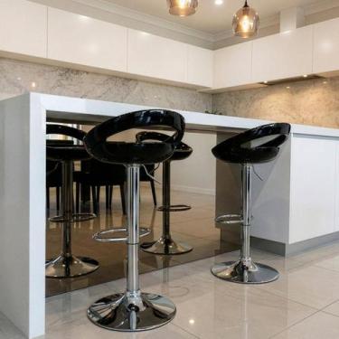 Imagem de Banqueta Alta Giratória com Regulagem de Altura para Bancada e Cozinha