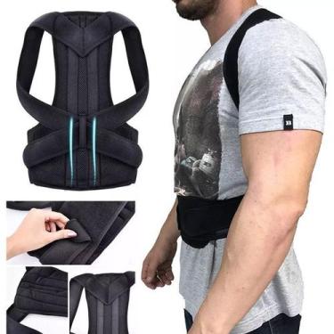 Imagem de Cinta Colete P/ Coluna Corrigir Postura Hastes Aço Flexível - MR Venda