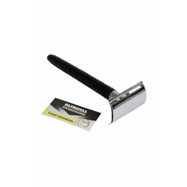 Imagem de Aparelho de Barbear em Aço Inox 10,5cm com Lâmina  Precisão e Durabili