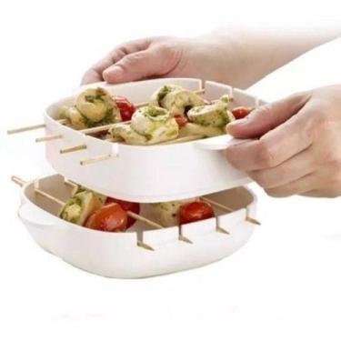 Imagem de Aparelho Suporte P Churrasco Espetinho Mocroonda Vegetariano - Não Inf
