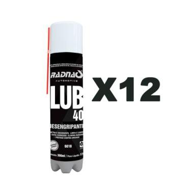Imagem de Kit 12 Desengripante Lubrificante Radnaq Lub 40 300ML