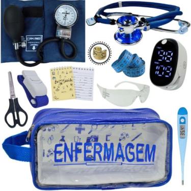 Imagem de Kit Enfermagem Aparelho Pressão Esteto Frete Grátis Promocao - Love Sa