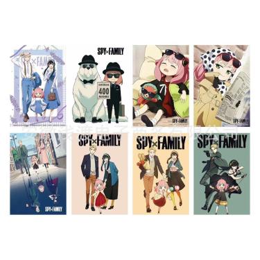 Imagem de Conjunto de pôsteres Spy Family de 8 peças para crianças, decoração de dormitório ou escritório