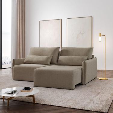 Imagem de Sofá Retrátil E Reclinável Pequim Caixa Zero 2,00m - Bege