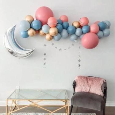 Imagem de Kit de balão Moon, 51 peças de folha de látex para festas e festivais 