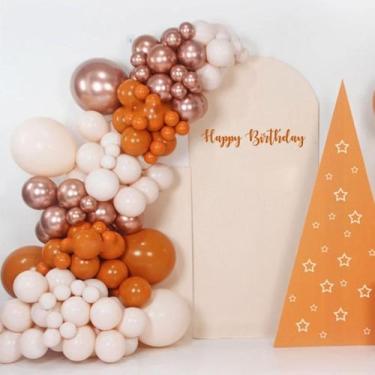 Imagem de Kit Balloon Arch: balões de látex de festa, 98 unidades, laranja - yiw