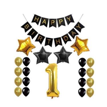 Imagem de Kit de balão para festa de 1º aniversário, 21 unidades de balão estela