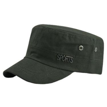 Imagem de Boné de beisebol de algodão liso de estilo militar para adultos - Yiwe