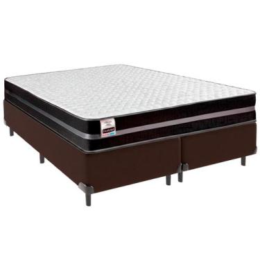Imagem de Cama Box King e Colchão Bogota Molas Ultralastic Inducol Marrom