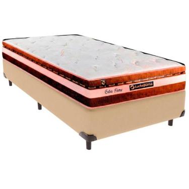 Imagem de Cama Box Solteiro e Colchão Esplendor Molas Ensacadas Luckspuma Ocre