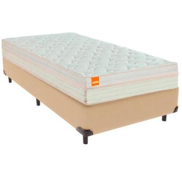 Imagem de Cama Box Solteiro e Colchão Tucson Molas Ensacadas Inducol Ocre