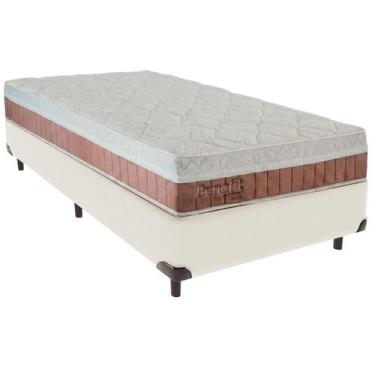 Imagem de Cama Box Solteiro e Colchão Benefit Molas Ensacadas Colchobel Palha