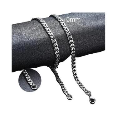 Imagem de Colar Masculino De Aço Inoxidável Elo Cubano 3-11mm, Corrente Miami Cu