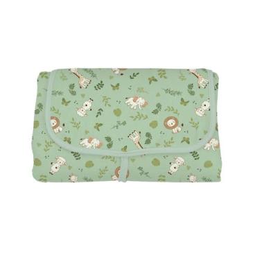 Imagem de Trocador de Fraldas Portátil para Bebê 43cm x 65cm Bercinho, Safari Fo