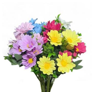 Imagem de Kit 6 Buquês Mini Margarida Artificial para Decoração - De Coração Sho