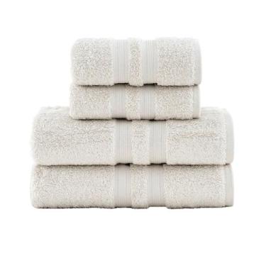 Imagem de Kit Jogo De Toalhas Buddemeyer 4 Peças Algodão Egipcio Banho e Rosto F