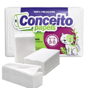 Imagem de Papel Toalha Interfolha 100% Celulose Conceito 2 Dobras
