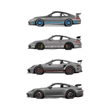 Imagem de Pôster Em Tela Multicolorido 911 GT3 SuperCar Geração Nova Decoração D