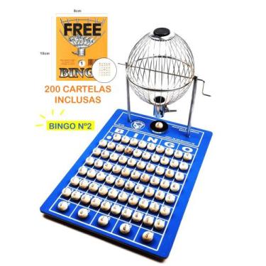 Imagem de Bingo Globo Cromado N2 Completo C/ 200 Cartelas - BingToys