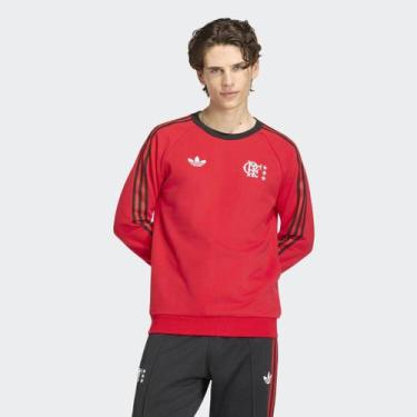 Imagem de Moletom Flamengo Originals Adidas Masculino, Vermelho, G