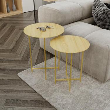 Imagem de Conjunto Mesa Lateral de Canto Rome 57cm X 45cm X 45cm - Previlege