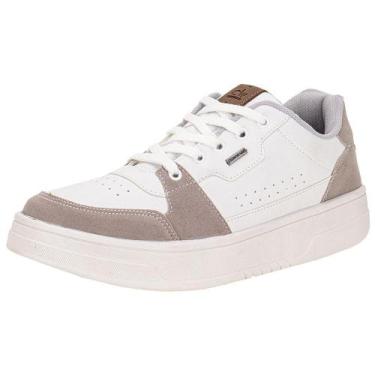 Imagem de Tênis masculino casual confort way 902501, Branco, Cinza, 42
