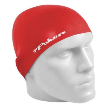 Imagem de Touca Natação Poker Silicone Power EG Adulto Vermelho, EG
