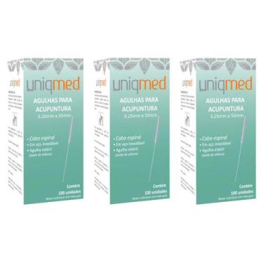 Imagem de Agulha para acupuntura 100un 0,25x50mm kit 3cx uniqmed tamanho:0,25x50