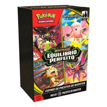 Imagem de Pokemon Cartas Combo De Booster Mega Evolução Equilíbrio Perfeito – 108 Cartas 