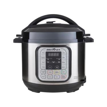 Imagem de Panela de Pressão Elétrica Britânia Supreme Gold, 5 Litros, Inox e Pre