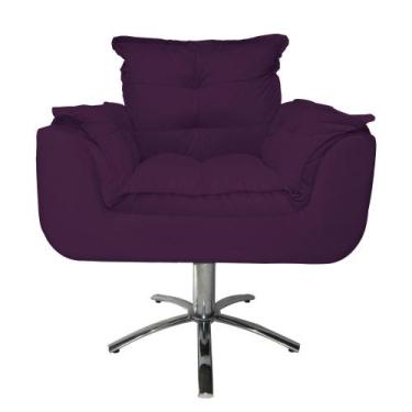 Imagem de Conjunto 2 Poltronas Para Recepção Com Base Giratória de Metal Opala S