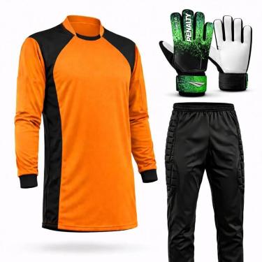 Imagem de Kit de Goleiro INFANTIL Camisa + Calça Acolchoada + Luva Penalty ( P A G)-Unissex