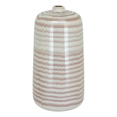 Imagem de VASO DECORATIVO ENFEITE PLANTA CERÂMICA 27x14x14cm CREME