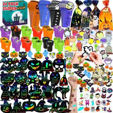 Imagem de Kit de Material Escolar para Festa de Halloween WESAYEE com 252 Peças