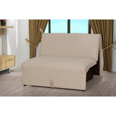 Imagem de Sofá Cama 2 Lugares Malu Sintetico Bege Matrix