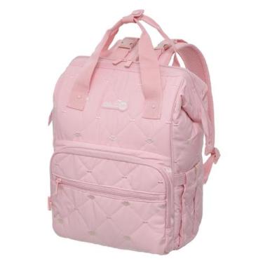 Imagem de Mochila Maternidade Lilica Ripilica Bebê Menina Matelassê cor Rosa Bol