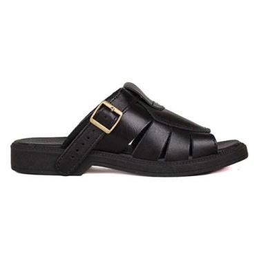 Imagem de Sandalia Itupuã Couro Masculino - Preto, 42