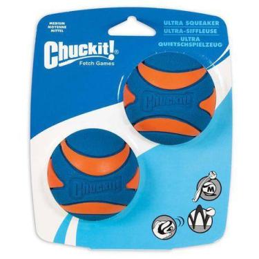 Imagem de Brinquedo para cães Bola Ultra Squeaker Chuck It com apito, M 2 unidad