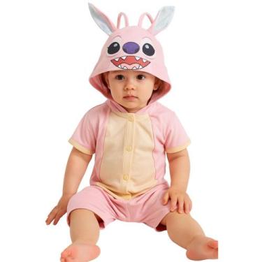 Imagem de Pijama Infantil Macacão Fantasia Personagem Bebe Rosa - anjo da mamãe,