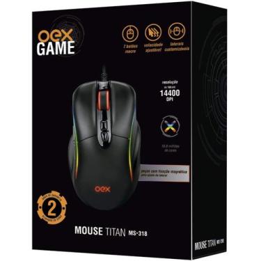 Imagem de Mouse gamer - cronos ms320 - rgb - 5 botoes - 7.200 dpi - OEX GAME
