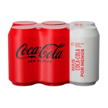 Imagem de Coca Cola lata Sem Açúcar 350ml fardo C/6 Unidade - COCA-COLA