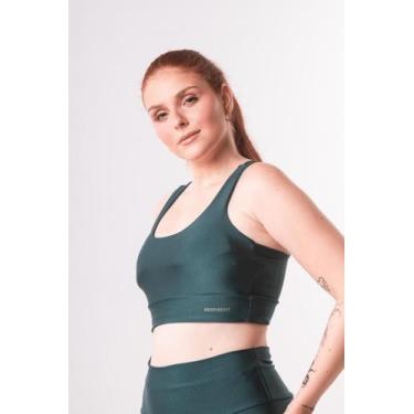 Imagem de Top Nadador Duplo - Respire Fit, P, Verde musgo