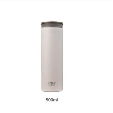 Imagem de Copo Termico Portatil com Alça e Tampa de Inox 500ML - Generic, Creme