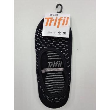Imagem de Kit 6 pares Meia Sport Cano Medio Trifil 8720., 35 a 38, Branco, Cinza