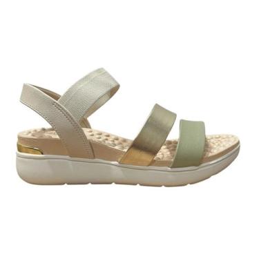 Imagem de Sandália Plataforma Feminino Modare 7151.119 Creme Verde - Modare Ultr