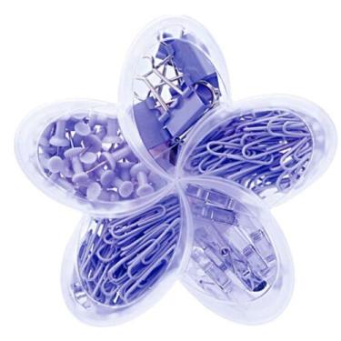 Imagem de Kit de Clips e Alfinetes Flor de Lotus Roxa - Molin