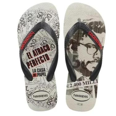Imagem de Chinelo Havaianas Top Netflix La Casa De Papel, Branco, 37/38