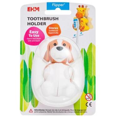 Imagem de Suporte Para Escova Dental Infantil EHM Flipper Cachorrinho